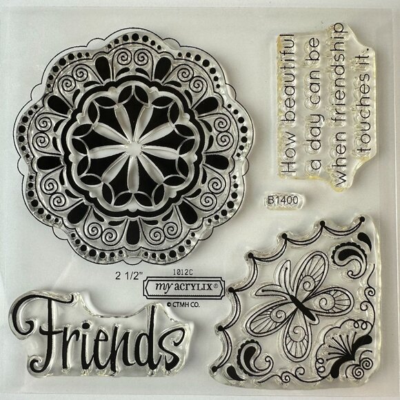 My Acrylix Beautiful Friendship Decorative Stamps Set b1400 - Picture 1 of 2